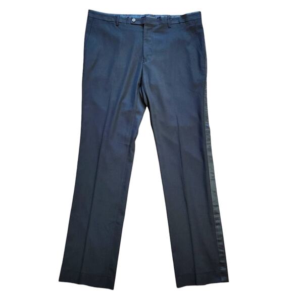 Paisley & Gray tuxedo pants slim fit black size 34x32 NWT - Picture 1 of 9